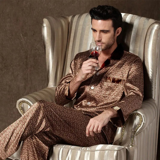 Men's Silk Pajama Set